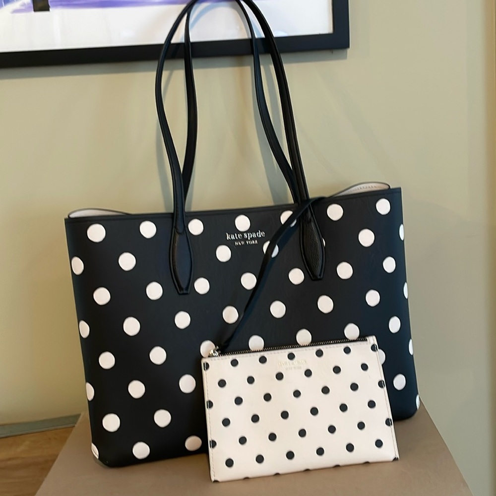 Kate Spade New York Bleeker Sunshine Dot Printed PVC Large Tote